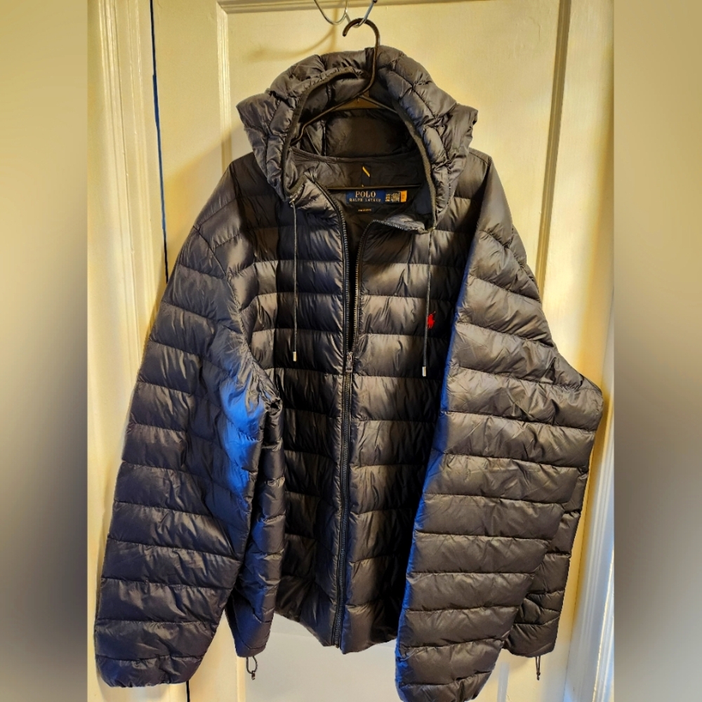 "NEW" Polo by "Ralph Lauren"Black Puffer Jacket for Men